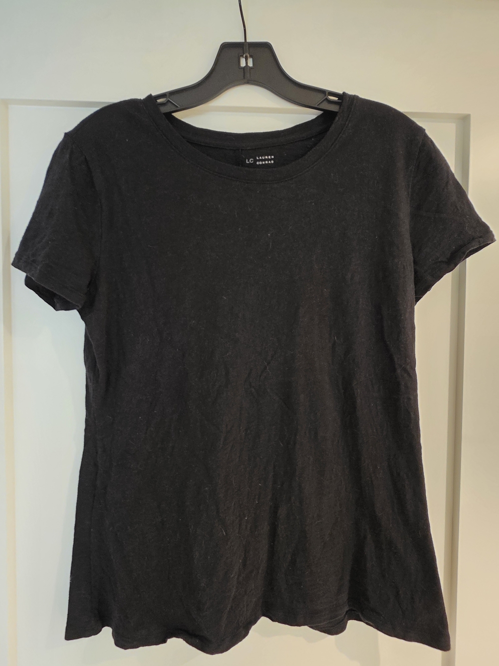 LC Lauren Conrad Black Short Sleeve Crew Tee